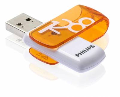Philips FM12FD05B Vivid Edition 2.0 128GB USB 2.0 USB stick Orange Hvid