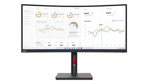 Lenovo ThinkVision T34w-30 34 3440 x 1440 (UltraWide) HDMI DisplayPort USB-C  Dockingskærm