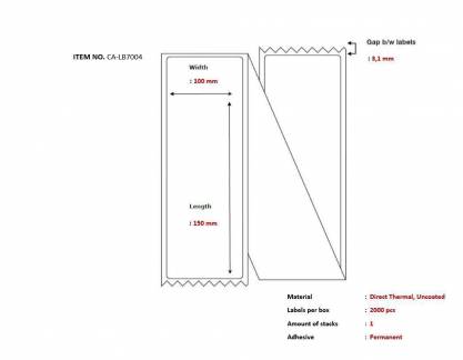  Ship-label 100 x 150mm, 