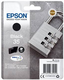  Padlock Singlepack Black 35 