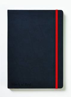 OXFORD BLACK N´RED BUSINESS JOURNAL HARD COVER A5 BLACK