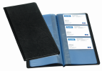 Visitkortmappe t/ 96 kort sort 130x270 mm 3550 Bantex 