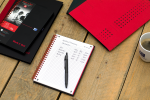 Notesbog&nbsp;Oxford&nbsp;Black&nbsp;n&acute;Red&nbsp;A4 linPP&nbsp;spiral&nbsp;140&nbsp;blade m/elast (IKKE til Evernote)