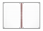 Notesbog&nbsp;Oxford&nbsp;Black&nbsp;n&acute;Red&nbsp;A5 linPP&nbsp;spiral&nbsp;140&nbsp;blade m/elast Bl&oslash;dt Polyprocover omslag