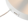 Lampe Unilux Vicky &ndash; hvid/tr&aelig;  