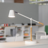 Lampe Unilux Vicky &ndash; hvid/tr&aelig;  