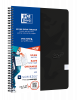 Notesbog Oxford TOUCH A4+ sort kvadreret 90g 