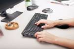 Cherry KW 9100 Slim Wireless Keyboard, Black/Grey