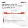 Club 3D USB 2.0 USB Type-C kabel 1m Rød