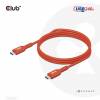 Club 3D USB 2.0 USB Type-C kabel 4m Rød