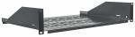 Intellinet 19 Cantilever Shelf, 2U, Fixed, Depth 350mm, Black. Rackhylde Sort