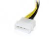 StarTech.com 4-PIN intern strøm (male) - 8 pin PCI Express-strøm (male) 15.3cm Strømforsyningsadapter