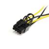 StarTech.com 15 pin Serial ATA strøm (male) - 8 pin PCI Express-strøm (male) 15cm Strømkabel