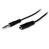 StarTech.com 1m Slim 3.5mm Stereo Extension Audio Cable - M/F - Mini stereo Extension - 3.5mm Extension - heaDPhone Ext cord (MU1MMFS) Forlængerkabel til audio Sort 1m