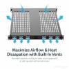 StarTech.com Server Rack Shelf - 1U - Adjustable Mount Depth - Heavy Duty Rackhylde Sort