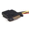 StarTech.com 4-PIN intern strøm (female) - 15 pin Serial ATA strøm (male) Sort 15cm Strømforsyningsadapter