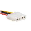 StarTech.com 4-PIN intern strøm (female) - 15 pin Serial ATA strøm (male) Sort 15cm Strømforsyningsadapter