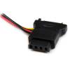 StarTech.com 4-PIN intern strøm (female) - 15 pin Serial ATA strøm (male) Sort 15cm Strømforsyningsadapter