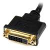 StarTech.com HDMI Male to DVI Female Adapter - 8in - 1080p DVI-D Gender Changer Cable (HDDVIMF8IN) Videoadapter 20.32cm Sort