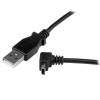 StarTech.com 1m Mini USB Cable Cord - A to Up Angle Mini B - Up Angled Mini USB Cable - 1x USB A (M), 1x USB Mini B (M) - Black (USBAMB1MU) USB-kabel 1m Sort