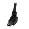 StarTech.com 1m Mini USB Cable Cord - A to Up Angle Mini B - Up Angled Mini USB Cable - 1x USB A (M), 1x USB Mini B (M) - Black (USBAMB1MU) USB-kabel 1m Sort
