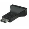 TECHly Adapter 20 pin DisplayPort han -> 24+5 pin kombineret DVI hun 7.3 cm Sort