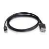 1m USB A to Lightening Cable Black