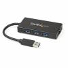 StarTech.com USB 3.0 Hub   Adapter - 3 Port - NIC - USB Network / LAN Adapter - Windows & Mac Compatible (ST3300GU3B) Hub 3 porte USB