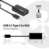 Club 3D USB 3.1 Type C til VGA aktiv