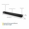 StarTech.com 3ft (1m) Vertical Cable Management Duct with Cover - 0U Open Slot Finger Duct Wire Raceway for 19 Inch Server Rack - Slotted Cord Channel (CMVER20UF) 91.4cm Sort
