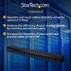 StarTech.com 3ft (1m) Vertical Cable Management Duct with Cover - 0U Open Slot Finger Duct Wire Raceway for 19 Inch Server Rack - Slotted Cord Channel (CMVER20UF) 91.4cm Sort