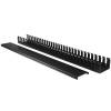 StarTech.com 3ft (1m) Vertical Cable Management Duct with Cover - 0U Open Slot Finger Duct Wire Raceway for 19 Inch Server Rack - Slotted Cord Channel (CMVER20UF) 91.4cm Sort