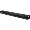 StarTech.com 3ft (1m) Vertical Cable Management Duct with Cover - 0U Open Slot Finger Duct Wire Raceway for 19 Inch Server Rack - Slotted Cord Channel (CMVER20UF) 91.4cm Sort