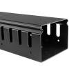 StarTech.com 3ft (1m) Vertical Cable Management Duct with Cover - 0U Open Slot Finger Duct Wire Raceway for 19 Inch Server Rack - Slotted Cord Channel (CMVER20UF) 91.4cm Sort