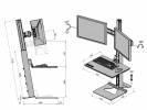 M Easy Stand Dual Monitor Mount Black