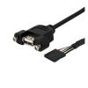 STARTECH 1ft Panel Mount USB Cable USB A