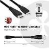 Club 3D CAC-1350 Mini HDMI til HDMI 2.0 1m Sort