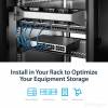 StarTech.com 1U Vented Server Rack Cabinet Shelf - Fixed 16 Deep Cantilever Rackmount Tray for 19 Data/AV/Network Enclosure w/Cage Nuts Rackhylde Sort
