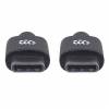 Manhattan USB 2.0 USB Type-C kabel 1m Sort