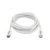 StarTech.com 20Gbps Thunderbolt 3 Cable - 6.6ft/2m - White - 4k 60Hz - Certified TB3 USB-C to USB-C Charger Cord w/ 100W Power Delivery (TBLT3MM2MW) Thunderbolt kabel 2m