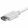 StarTech.com 3ft/1m USB C to DisplayPort 1.2 Cable 4K 60Hz, USB-C to DisplayPort Adapter Cable HBR2, USB Type-C DP Alt Mode to DP Monitor Video Cable, Compatible Thunderbolt 3, White - USB-C Male to DP Male (CDP2DPMM1MW) Ekstern videoadapter