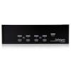 StarTech.com 4-Port Dual KVM  Audio for DVI Computers - Built-in USB Hub (SV431DD2DUA) KVM / audio / USB switch Desktop