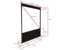 M 16:9 Portable Projection Screen Dlx77"