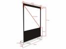 M 1:1 Portable Projection Screen Dlx67"