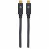 Manhattan USB-C to USB-C Cable, 2m, Male to Male, Black, 5 Gbps (USB 3.2 Gen1 aka USB 3.0), 3A (fast charging), SuperSpeed USB, Lifetime Warranty, Polybag USB Type-C kabel 2m Sort