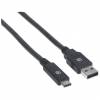 Manhattan USB 3.0 / USB 3.1 Gen 1 USB Type-C kabel 2m Sort