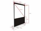M 1:1 Portable Projection Screen Dlx80"