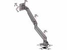 M VESA Gas Lift Arm Single Silver HD