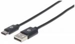 Manhattan USB 2.0 USB Type-C kabel 50cm Sort