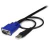 StarTech.com 15 ft 2-in-1 Ultra Thin USB KVM Cable Video / USB kabel